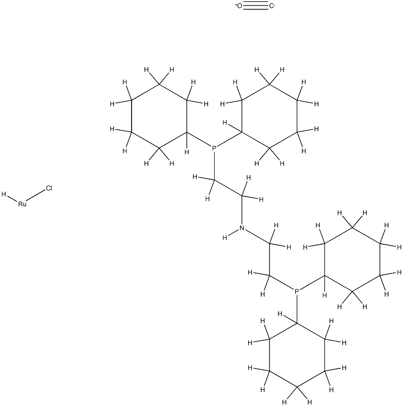 Carbonylchlorohydrido[bis(2-di-cyclohexylphosphinoethyl)amine]ruthenium(II) 구조식 이미지