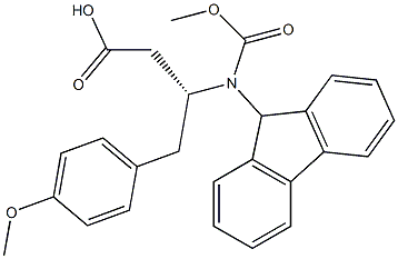(9H-Fluoren-9-yl)MethOxy]Carbonyl (R)-3-Amino-4-(4-methoxy-phenyl)-butyric acid 구조식 이미지