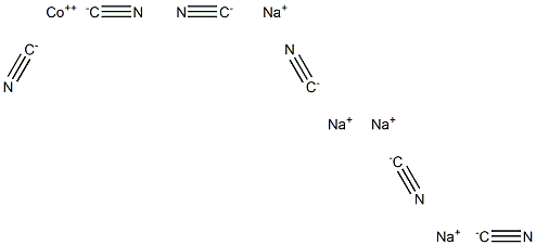 tetrasodium hexa(cyano-C)cobaltate(4-) Structure