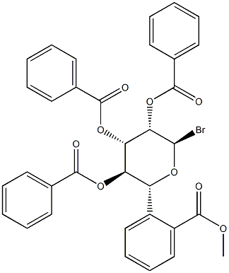 1-Bromo-2-O,3-O,4-O,6-O-tetrabenzoyl-1-deoxy-α-D-mannopyranose Structure