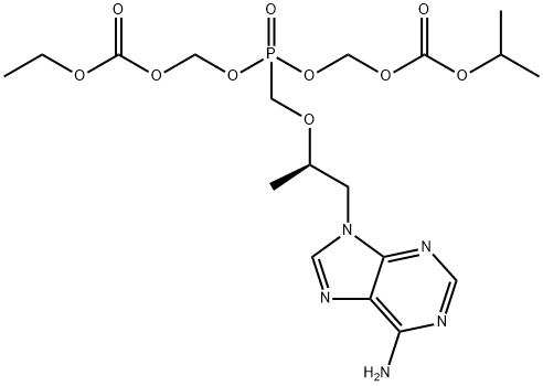 2,4,6,8-Tetraoxa-5-phosphanonanedioic acid, 5-[[(1R)-2-(6-aMino-9H-purin-9-yl)-1-Methylethoxy]Methyl]-, 1-ethyl 9-(1-Methylethyl) ester, 5-oxide Structure