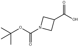 1-N-Boc-3-Azetidinecarboxylic acid 구조식 이미지