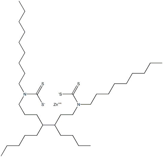 bis(dinonyldithiocarbamato-S,S')zinc Structure