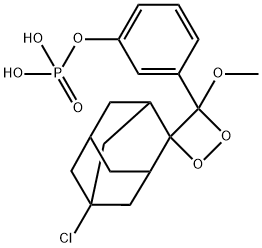 3-(2'-(spiro-5-chloroadamantane))-4-methoxy-4-(3''-phosphoryloxy)phenyl-1,2-dioxetane 구조식 이미지