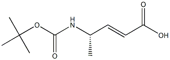 2-Pentenoic Acid, 4-[[)1,1-Dimethylethoxy)Carbonyl]amino]-, (2E,4s)-(9CI) Structure