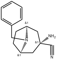 (3-exo)-3-Amino-8-(phenylmethyl)-8-azabicyclo[3.2.1]octane-3-carbonitrile Structure