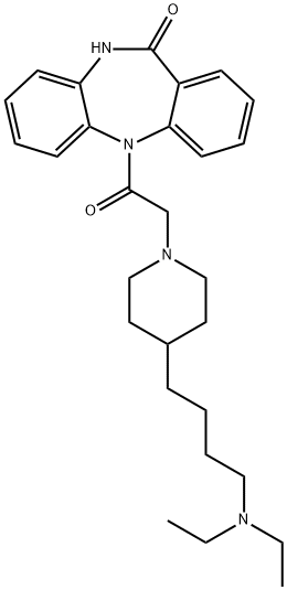 5-((4-(4-(diethylamino)butyl)-1-piperidinyl)acetyl)-10,11-dihydrobenzo(b,e)(1,4)diazepine-11-one Structure