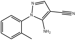 5-amino-1-(2-methylphenyl)-1H-pyrazole-4-carbonitrile 구조식 이미지