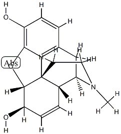 (5alpha,6beta)-7,8-didehydro-4,5-epoxy-17-methylmorphinan-3,6-diol  Structure