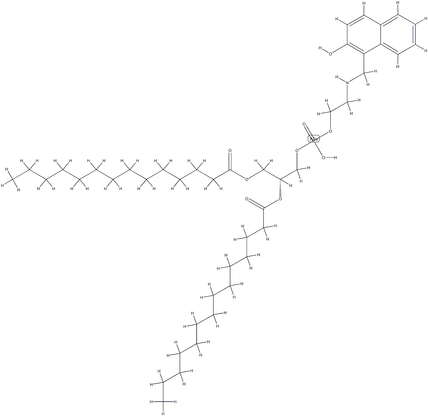 N-(1-(2-naphthol))phosphatidylethanolamine Structure
