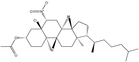 아세트산5-클로로-6β-니트로-5α-콜레스탄-3β-일에스테르 구조식 이미지
