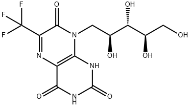 6-(trifluoromethyl)-7-oxo-8-ribityllumazine Structure