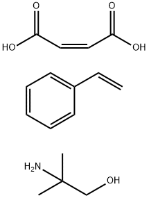 2-Butenedioic acid (2Z)-, polymer with ethenylbenzene, compd. with 2-amino-2-methyl-1-propanol Structure
