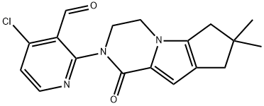 4-Chloro-2-(7,7-diMethyl-1-oxo-3,4,7,8-tetrahydro-1H-cyclopenta[4,5]pyrrolo[1,2-a]pyrazin-2(6H)-yl)nicotinaldehyde Structure