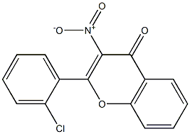 4H-1-Benzopyran-4-one,2-(2-chlorophenyl)-3-nitro-(9CI) 구조식 이미지