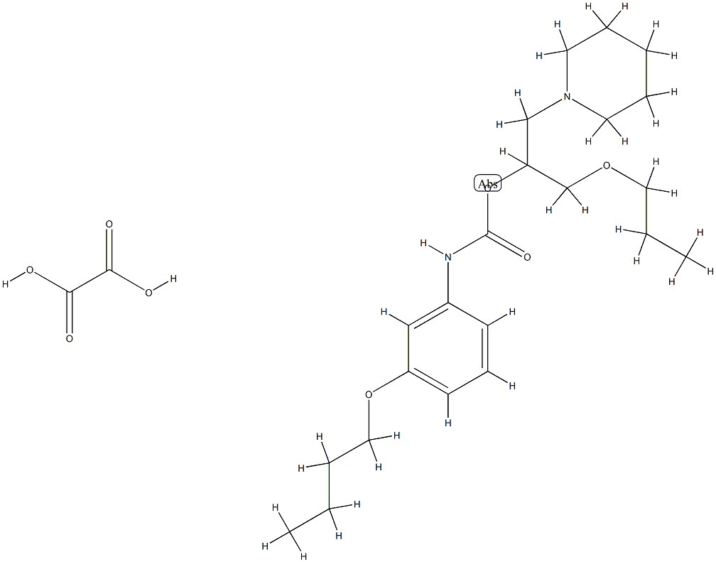 oxalic acid, [1-(1-piperidyl)-3-propoxy-propan-2-yl] N-(3-butoxyphenyl )carbamate Structure