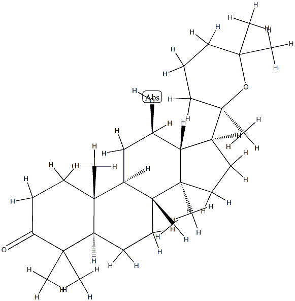 (20R)-20,25-에폭시-12β-히드록시담마란-3-온 구조식 이미지