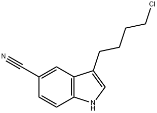 3-(4-Chlorbutyl)-1H-indol-5-carbonitril 구조식 이미지