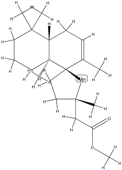 (2R,5S)-4,4'aα,5,5',6',7',8',8'a-Octahydro-2',5,5',5',8'aβ-pentamethylspiro[furan-2(3H),1'(4'H)-naphthalene]-5-acetic acid methyl ester Structure