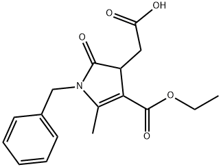 2-[1-benzyl-4-(ethoxycarbonyl)-5-methyl-2-oxo-2,3-dihydro-1H-pyrrol-3-yl]acetic acid Structure