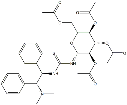 N-[(1R,2R)-2-(diMethylaMino)-1,2-diphenylethyl]-N'-(2,3,4,6-tetra-O-acetyl-β-D-glucopyranosyl)- Thiourea 구조식 이미지