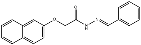 (E)-N-benzylidene-2-(naphthalen-2-yloxy)acetohydrazide 구조식 이미지