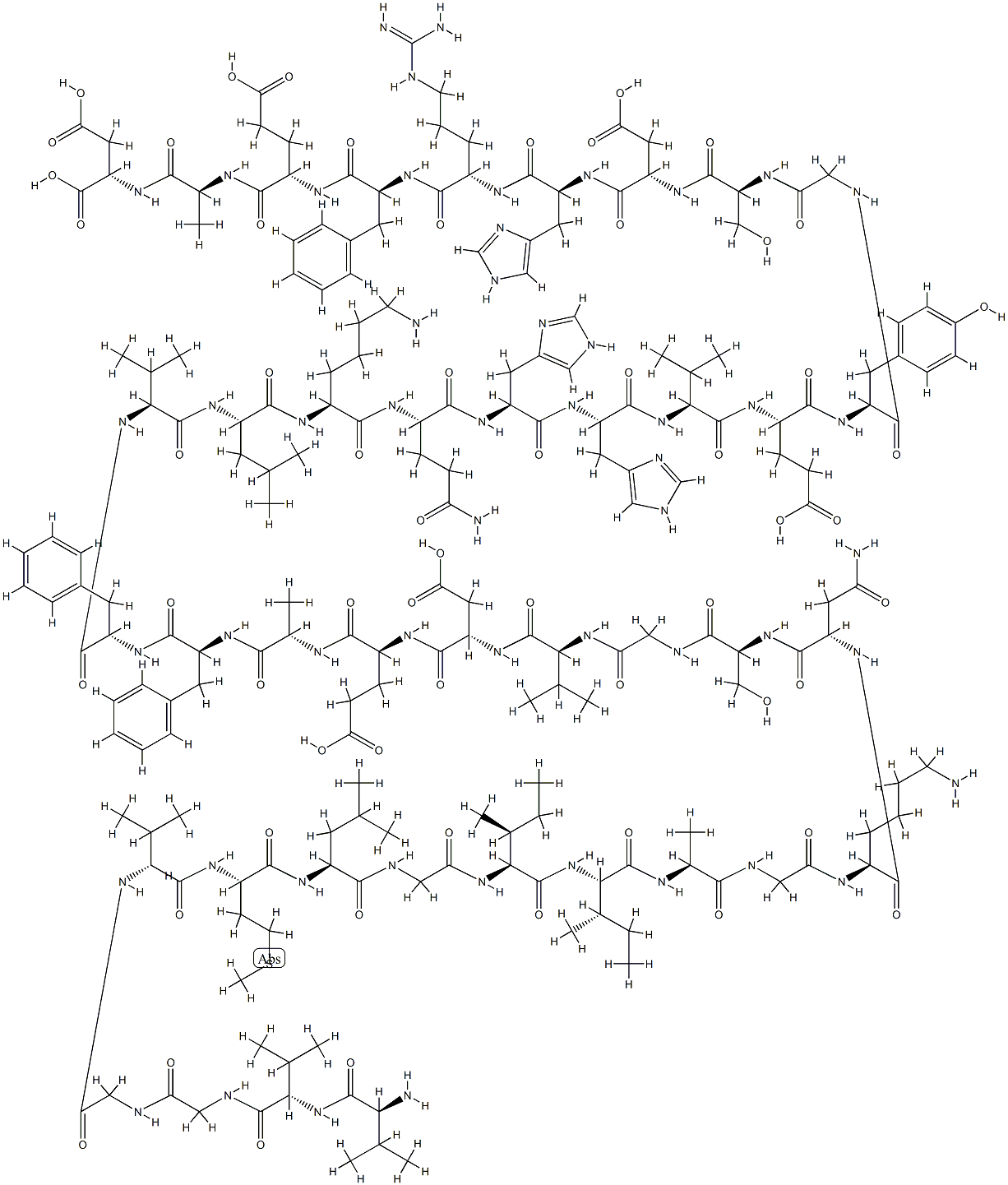 AMYLOID BETA-PROTEIN (40-1) Structure