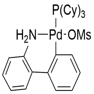 Methanesulfonato(tricyclohexylphosphine)(2'-aMino-1,1'-biphenyl-2-yl)palladiuM(II) dichloroMethane adduct 구조식 이미지