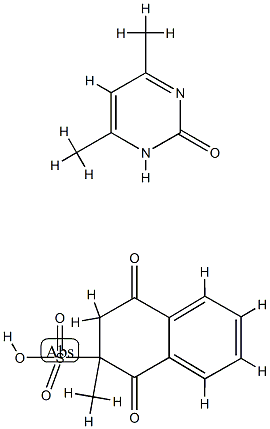 4,6-dimethylpyrimidin-2-ol--1,2,3,4-tetrahydro-2-methyl-1,4-dioxonaphthalene-2-sulphonic acid (1:1) 구조식 이미지