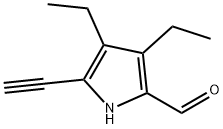 1H-Pyrrole-2-carboxaldehyde,3,4-diethyl-5-ethynyl-(9CI) Structure