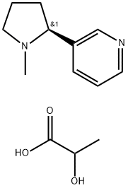 lactic acid, compound with (S)-3-(1-methylpyrrolidin-2-yl)pyridine (1:1)   Structure