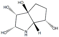 Cyclopenta[b]pyrrole-2,3,3a,6(1H)-tetrol, hexahydro-, (2-alpha-,3-alpha-,3a-ba-,6-alpha-,6a-ba-)- (9CI) Structure