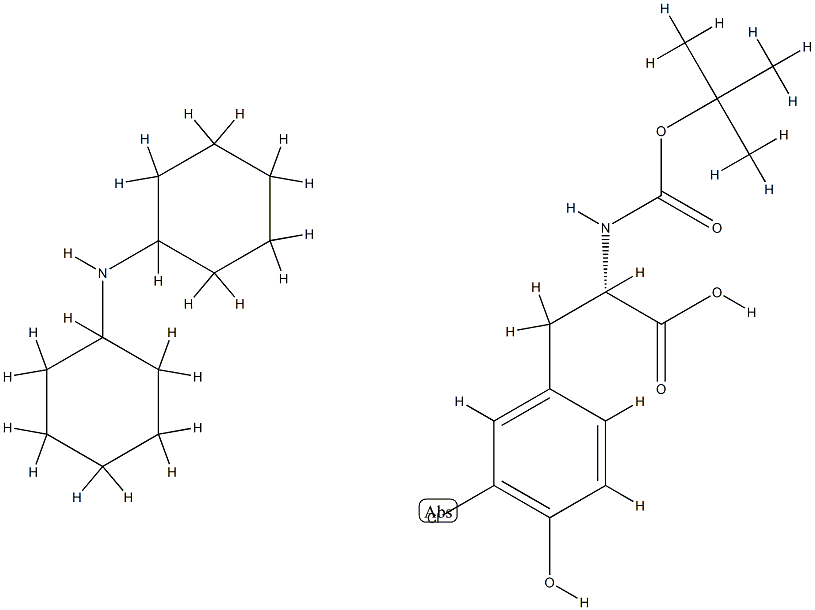 (Tert-Butoxy)Carbonyl Tyr(3-Cl)-OH·DCHA 구조식 이미지