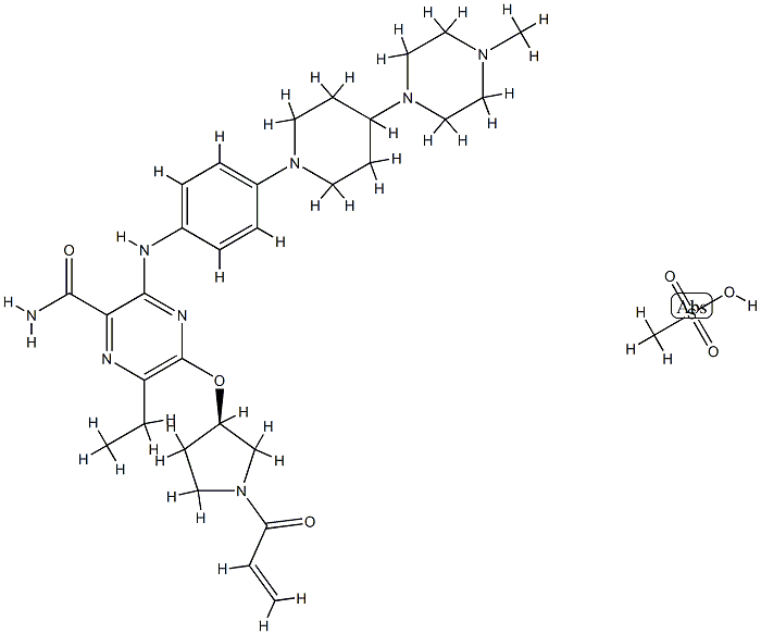 Naquotinib (mesylate) Structure