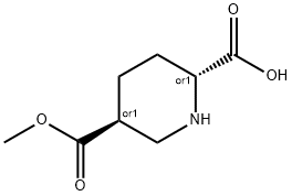 2,5-피페리딘디카르복실산,5-메틸에스테르,(2R,5S)-rel- 구조식 이미지