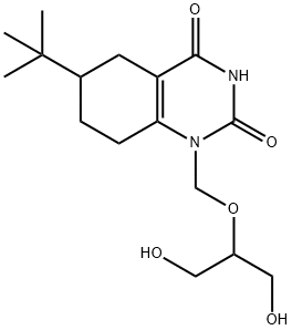 1-N-(1,3-dihydroxy-2-propoxymethyl)-6-(tert-butyl)-5,6,7,8-tetrahydro-2,4-quinazolinedione 구조식 이미지