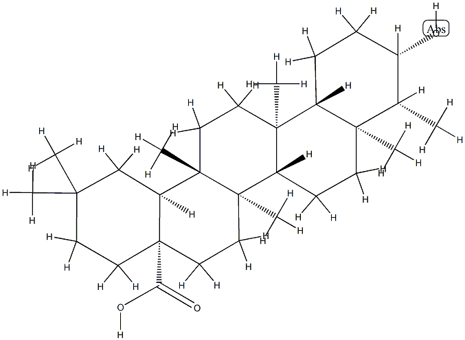 3β-Hydroxy-D:A-friedooleanan-28-oic acid Structure