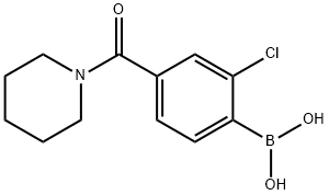 20Chloro-4-(1-piperidinylcarbonyl)phenylboronic acid Structure