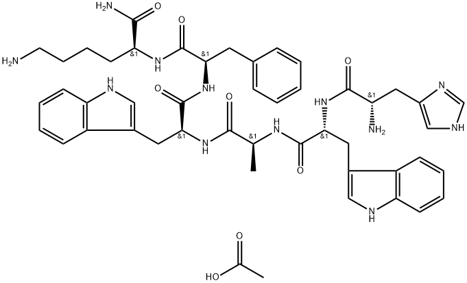Growth hormone releasing hexapeptide acetate 구조식 이미지