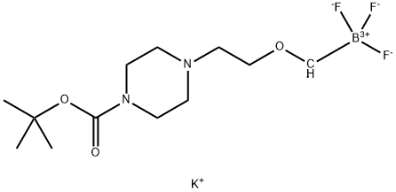 Potassium 2-{4-(N-Boc)-piperazin-1-yl}ethoxymethyltrifluoroborate Structure