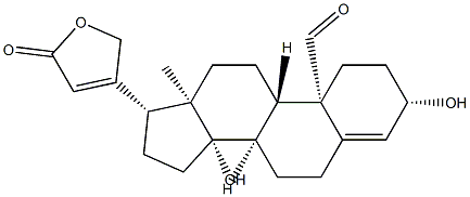 3β,14-Dihydroxy-19-oxocarda-4,20(22)-dienolide Structure