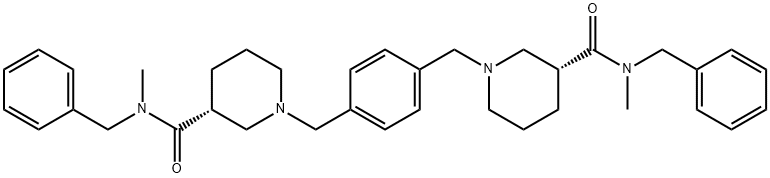 alpha,alpha'-bis(3-(N-benzyl-N-methylcarbamoyl)piperidinol)-4-xylene Structure