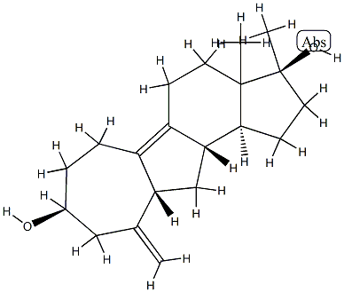 4a-methylene-17-methyl-A-homo-B,19-dinorandrost-9-ene-3,17-diol Structure