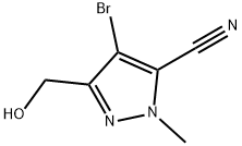 4-Bromo-3-(Hydroxymethyl)-1-Methyl-1H-Pyrazole-5-Carbonitrile(WXC00837) Structure