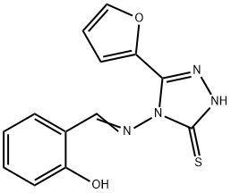 4-Salicylideneamino-3-(furan-2)-5-mercapto-1,2,4-triazole Structure