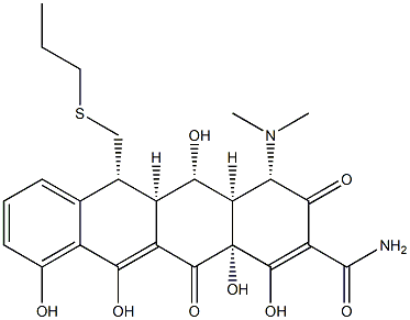 13-propylthio-5-hydroxy-6-deoxytetracycline Structure