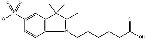 1-(5-Carboxypentyl)-2,3,3-trimethyl-3H-indol-1-ium-5-sulfonate 구조식 이미지