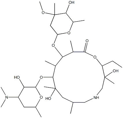 10-aza-10-demethyl-9-deoxo-11-deoxyerythromycin A Structure