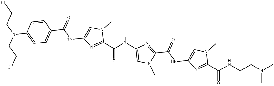 4-[[4-[[4-[[4-[bis(2-chloroethyl)amino]benzoyl]amino]-1-methyl-imidazo le-2-carbonyl]amino]-1-methyl-imidazole-2-carbonyl]amino]-N-(2-dimethy laminoethyl)-1-methyl-imidazole-2-carboxamide Structure