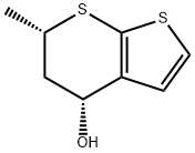 (4R,6S)-5,6-Dihydro-4-hydroxy-6-methylthieno[2,3-b]thiopyran Structure